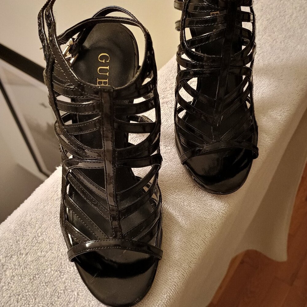 Guess Black Strappy High Heels